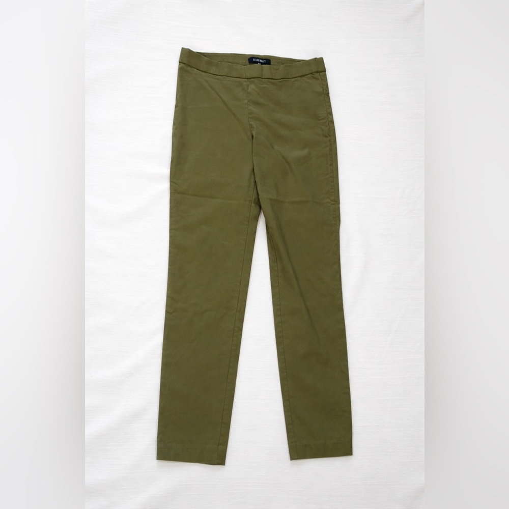 Ellen Tracy Olive Green Pull-On Pants Size‎ M Stretch